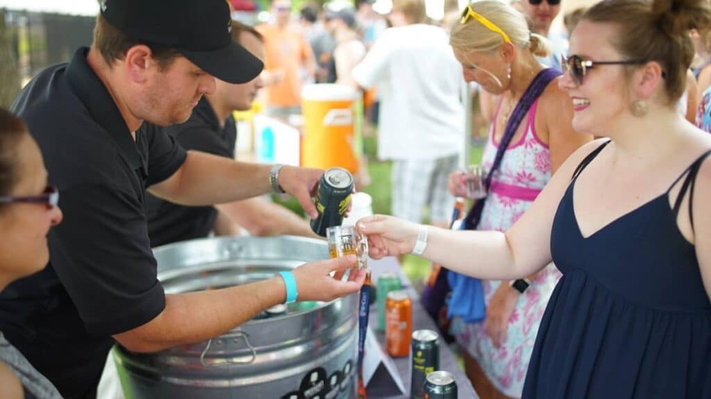 Pouring a drink